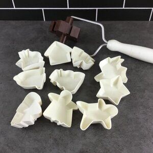 Vintage West German Cookie Cutter Wheel 10 Shapes Rolling Baking Tool 1980s